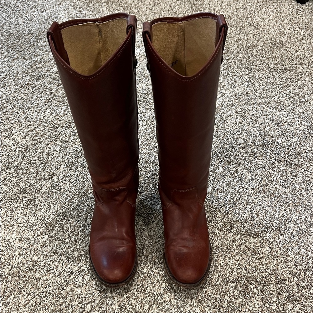 Melissa Tall Button Frye Leather Boots